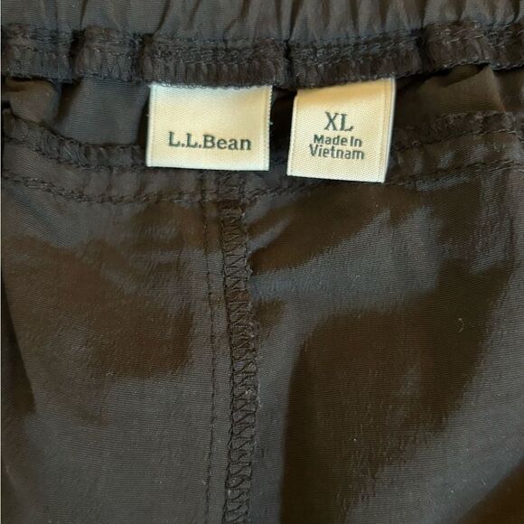 LL Bean Black Active Shorts Swim Shorts Pull On Elastic Waist Womens Size XL - Picture 4 of 7